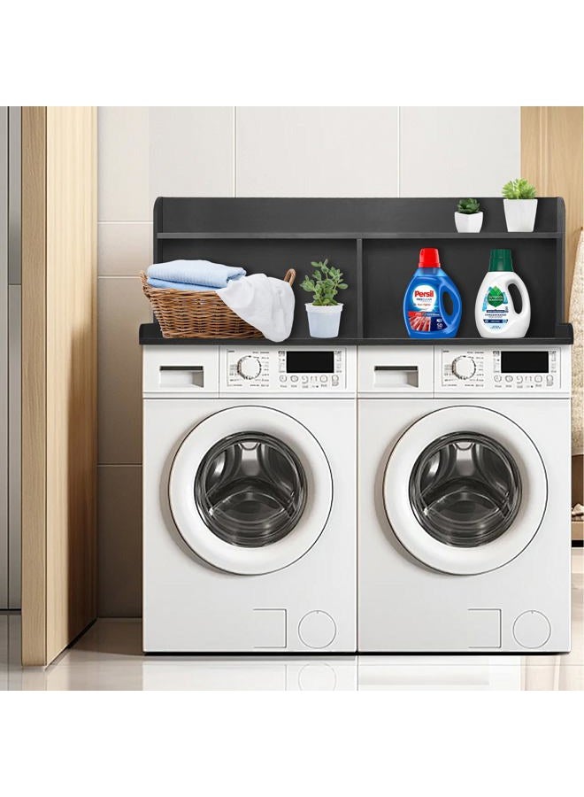 Royxen Washer and Dryer Countertop with Shelf 20" Height, Laundry Countertop Solid Wood with Polyester Coating, Univerysal Fit for Washer and Dryer, Black - Image 2
