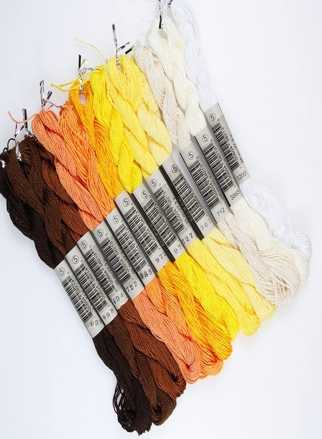 KCS 25 M/Skein Mercerized Pearl Cotton Crochet Needlepoint Thread,Size 5, 12 skeins,Mixed Color 06 - Image 4