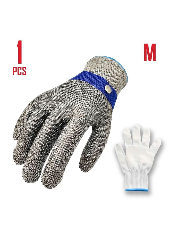 JOISIV Level 9 Cut Resistant Glove Stainless Steel Mesh Size M Anti Cut Durable Rustproof for Shucking Peeling BBQ Camping - Image 1