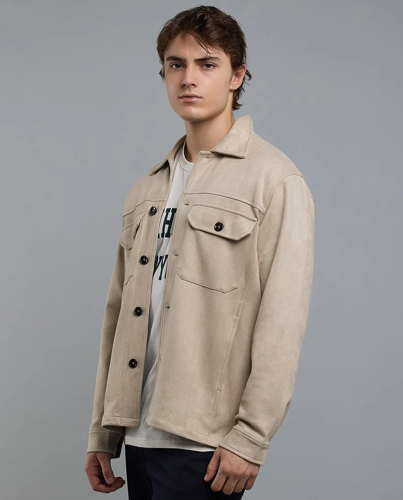 R&b  Solid Jacket with Button Closure for Men | Best Price UAE