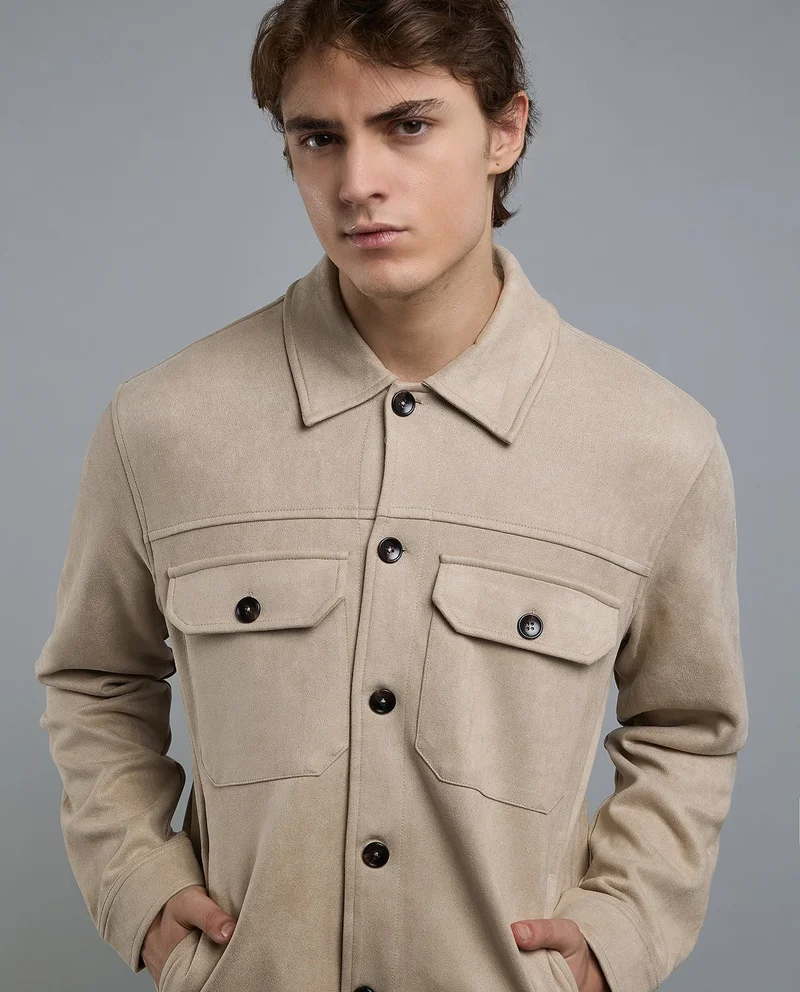 R&b  Solid Jacket with Button Closure for Men | Best Price UAE