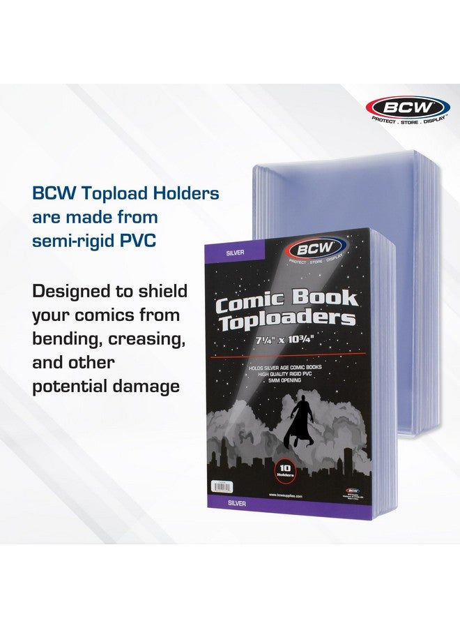 BCW Silver Age Comic Book Top loaders 20 ct | Crystal Clear PVC | Protects Comic Books, Photos, Prints | Rigid Top-Loading Design | Double Pack Convenience | Hard Comic Case - Image 3