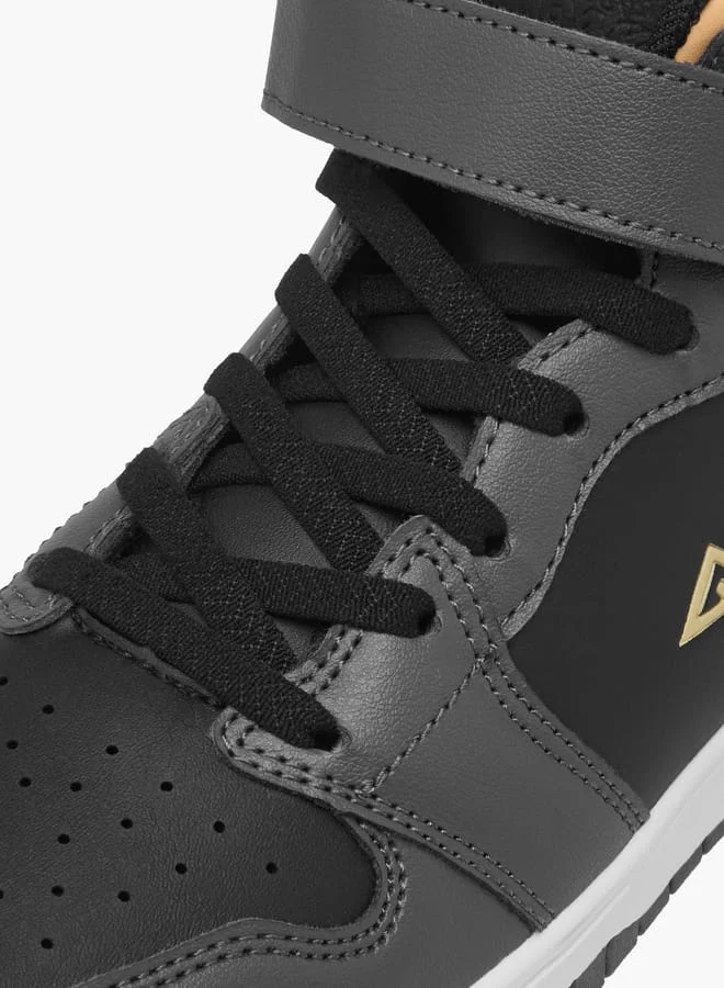 Oaklan by Shoexpress Boys Panelled High-Top Sneakers with Hook and Loop Closure