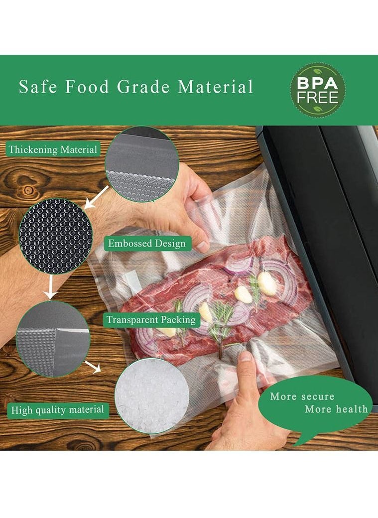 Vacuum Sealer Bag Rolls Embossed Food Preservation 2 Pieces,BPA Free,Heavy Duty,Can be Cut into Size for Storage of Various Foods (2 pieces)
