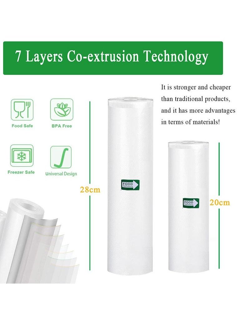 NIBEMINENT Vacuum Sealer Bag Rolls Embossed Food Preservation 2 Pieces,BPA Free,Heavy Duty,Can be Cut into Size for Storage of Various Foods (2 pieces)  - Image 2