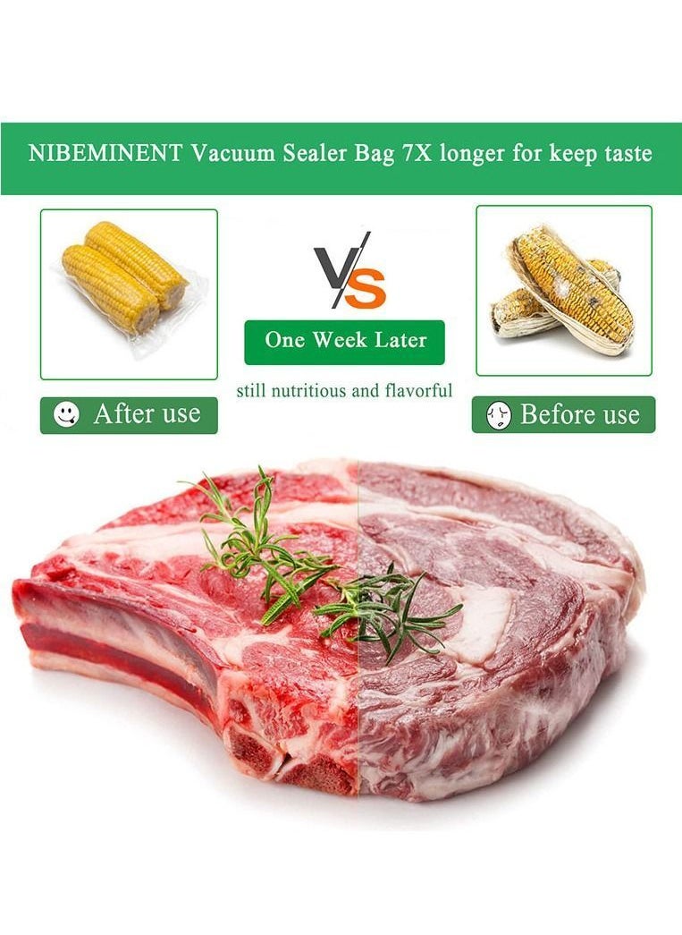NIBEMINENT Vacuum Sealer Bag Rolls Embossed Food Preservation 2 Pieces,BPA Free,Heavy Duty,Can be Cut into Size for Storage of Various Foods (2 pieces)  - Image 3