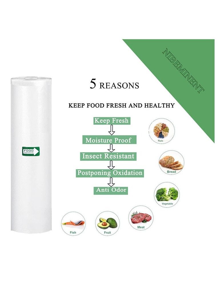NIBEMINENT Vacuum Sealer Bag Rolls Embossed Food Preservation 2 Pieces,BPA Free,Heavy Duty,Can be Cut into Size for Storage of Various Foods (2 pieces)  - Image 5