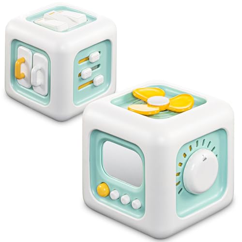 SOCBTNSO Busy Cube Toy, Sensory Toys for Toddlers 1-3, Baby Car Seat Toys 12-18 Months, Toddler Airplane Travel Toys Age 1-2, Learning Fine Motor Skills, 1st Birthday Gifts Stocking Stuffers - Image 1