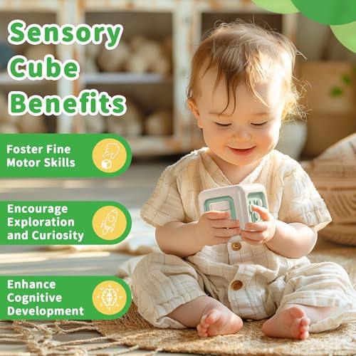 SOCBTNSO Busy Cube Toy, Sensory Toys for Toddlers 1-3, Baby Car Seat Toys 12-18 Months, Toddler Airplane Travel Toys Age 1-2, Learning Fine Motor Skills, 1st Birthday Gifts Stocking Stuffers - Image 5