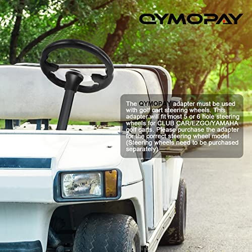 QYMOPAY Golf Cart Steering Wheel Adapter, Steering Wheel Adapter for Club Car DS Golf Carts Adapter (Black Golf Cart Adapter for DS) - Image 5