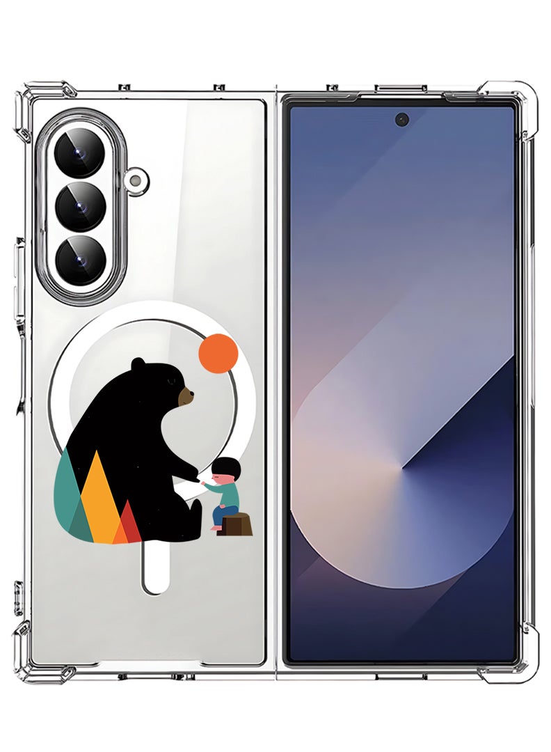 Theodor Magnetic Case for Samsung Galaxy Z Fold 7 Compatible with MagSafe Wireless Charging, Shockproof Phone Bumper Cover Promise - Image 1