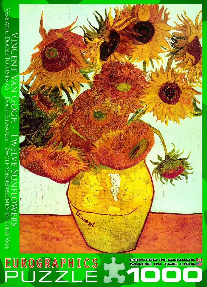 Eurographics Twelve Sunflowers by Van Gogh 1000-Piece Puzzle - Image 4