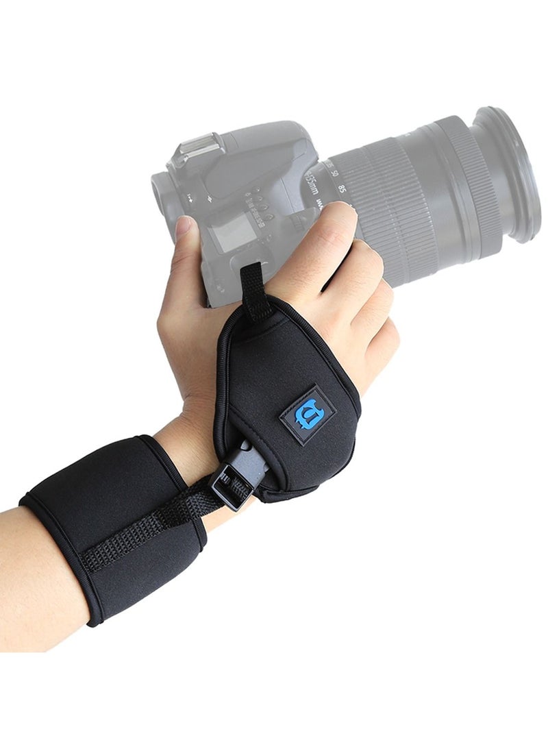 PULUZ - Soft Neoprene Hand Grip Wrist Strap with 1/4 inch Screw Plastic Plate for SLR / DSLR Cameras - Image 1