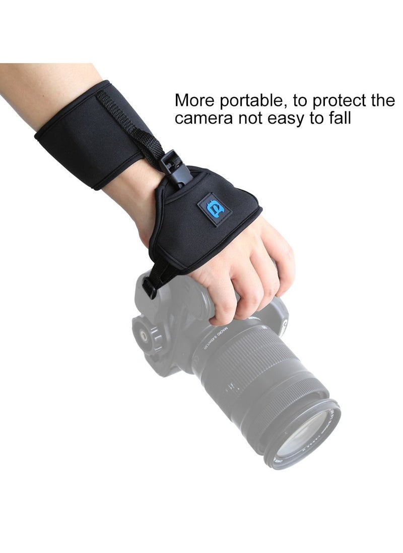 PULUZ - Soft Neoprene Hand Grip Wrist Strap with 1/4 inch Screw Plastic Plate for SLR / DSLR Cameras - Image 1