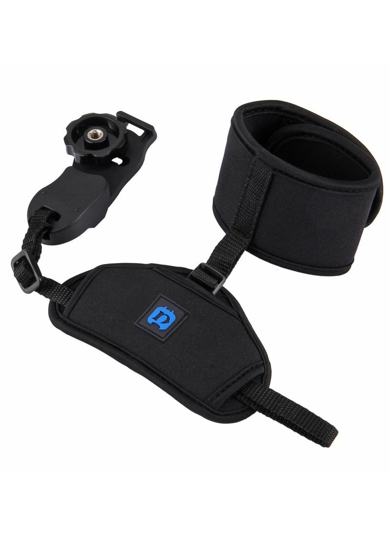 PULUZ - Soft Neoprene Hand Grip Wrist Strap with 1/4 inch Screw Plastic Plate for SLR / DSLR Cameras - Image 1