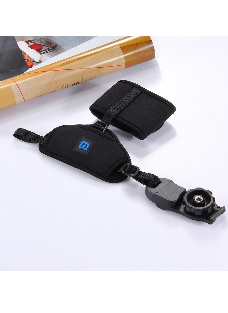 PULUZ - Soft Neoprene Hand Grip Wrist Strap with 1/4 inch Screw Plastic Plate for SLR / DSLR Cameras - Image 1