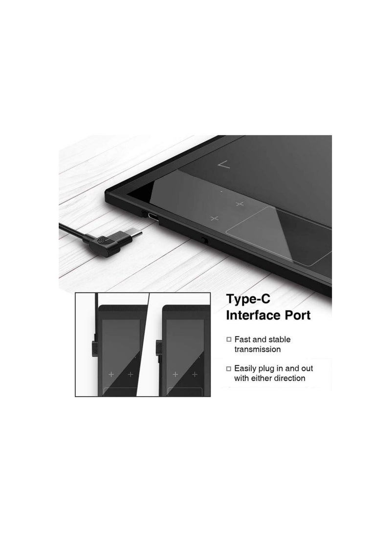 GGOOT Graphics Drawing Tablet, 10x6 inch Digital Graphics Pen Tablet, w/Battery-Free Passive Stylus, 8192 Pressure Sensitivity and 4 Shortcut Keys Compatible with Major Designer Software  - Image 5