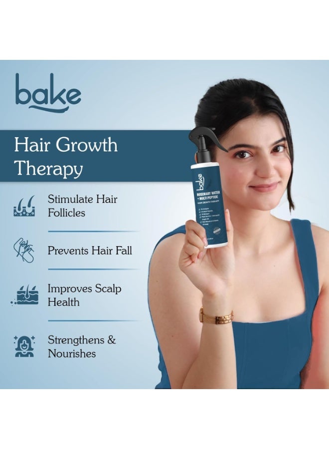 BAKE Rosemary Water Hair Growth Spray with Multi Peptides for Hair Fall Control & Hair Growth | 4% Anagain, 2% Baicapil, Plant Keratin | For Keratin Treated & Damaged Hair | 100ml - Image 4