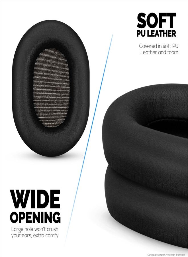 BRAINWAVZ Replacement Earpads for Sony WH-1000XM5 Headphones - Soft Vegan Leather Cushions for Extra Comfort, Easy & Quick Installation, (Black) - Image 3