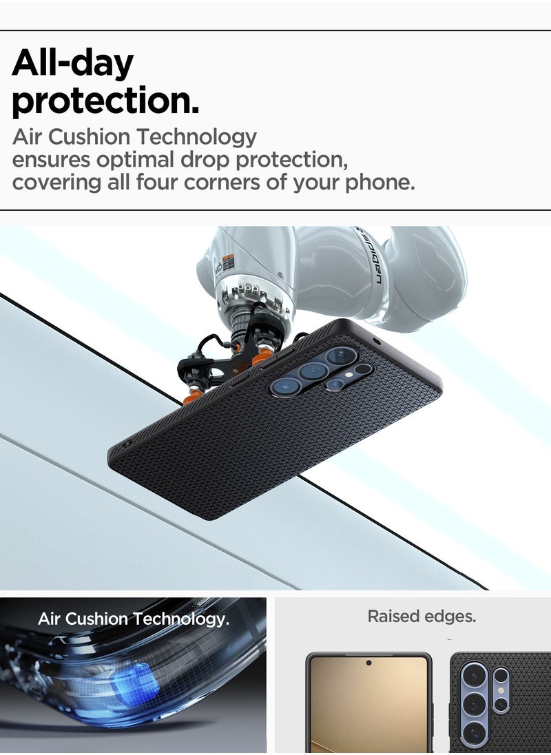 Spigen - Liquid Air Samsung Galaxy S25 ULTRA Case Cover - Matte Black - Image 1