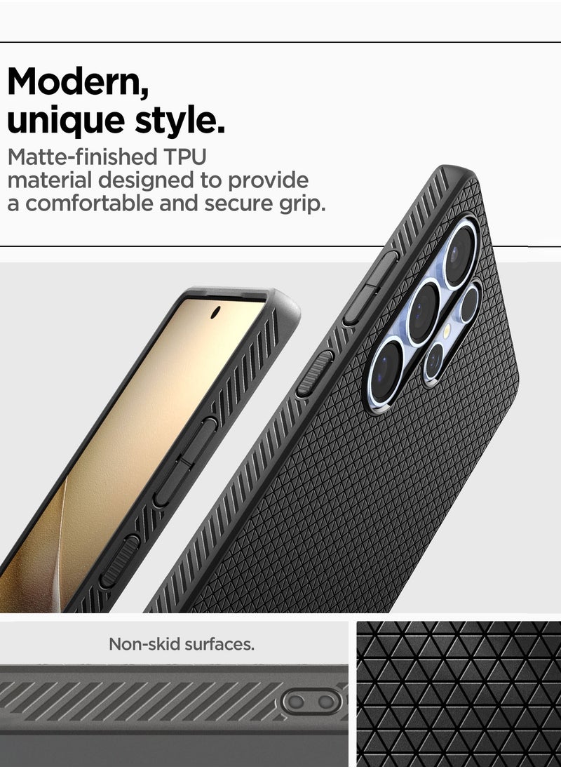 Spigen - Liquid Air Samsung Galaxy S25 ULTRA Case Cover - Matte Black - Image 1