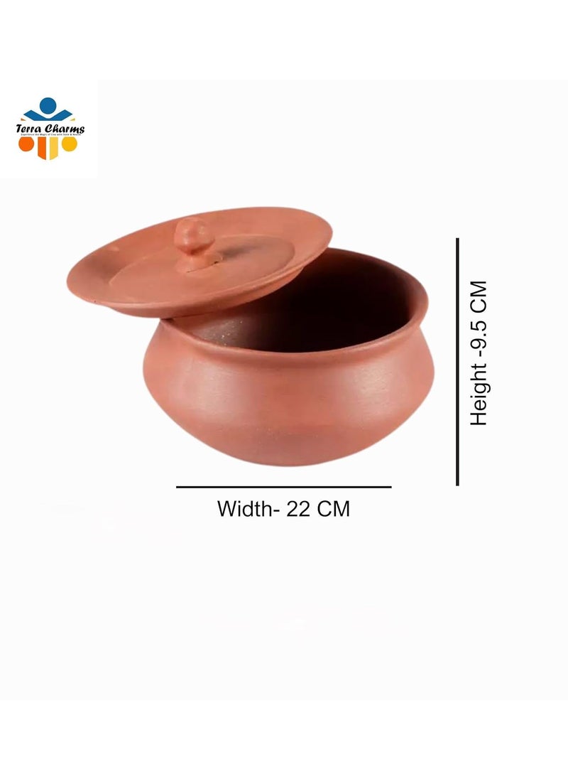 Terra Charms Terra Charms Clay Handi for Sacred Handi Crafting Krishnas Delight for Janmashtami Clay Pot Serving Pot Hand Craft Handi for Making Makhan Mishri Bhog Parsadm 1L Capacity  - Image 3