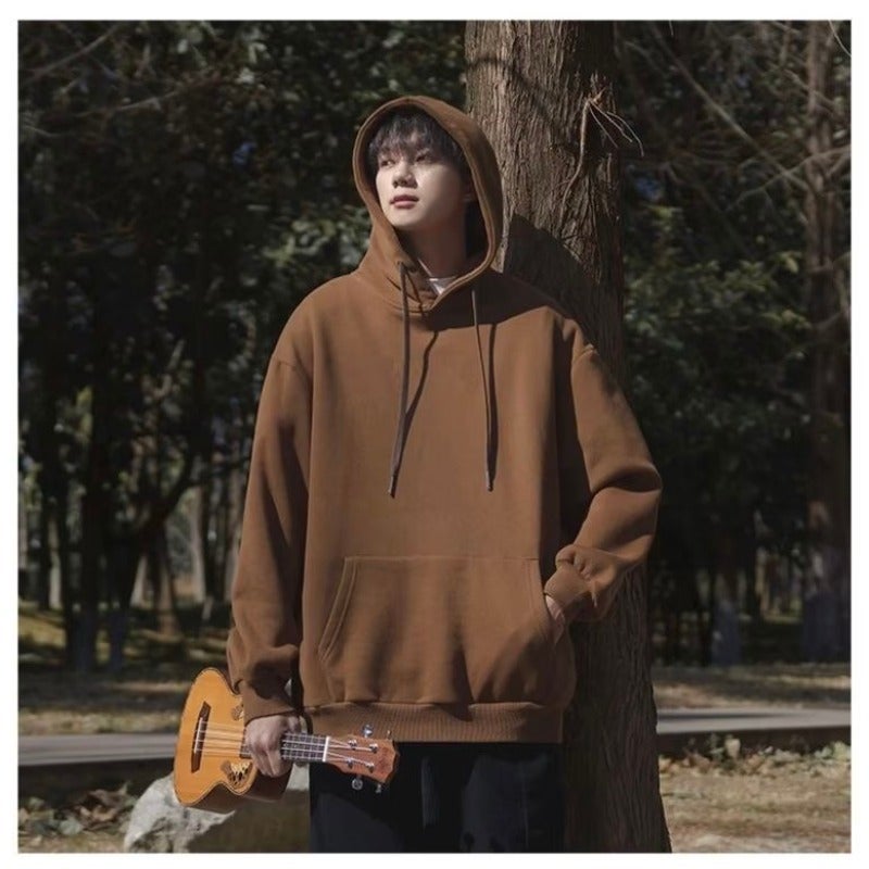 2023 Premium Hoodie Casual Long Sleeve Mens Sweatshirt Brown - Image 1