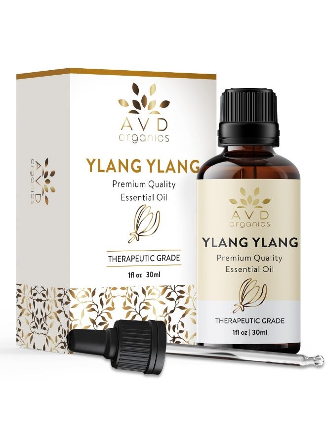 AVD Organics - Ylang Ylang Essential Oil 30Ml Pure Natural & Undiluted Use In Aromatherapy Diffusers For Mood Lifting 1 Fl. Oz - Image 1