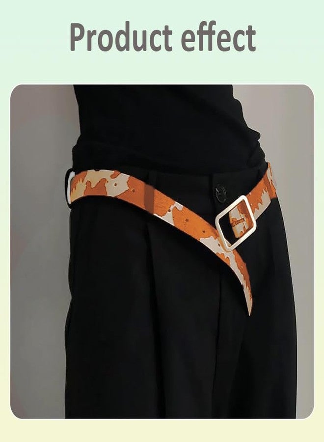 YALLNASL Western Cow Girl Belt for Women Girls Vintage Party Outfits for Christmas Cosplay Costumes Y2k Cowgirl Accessories for Women Girls Y2k Grunge Belt for Jeans Pants Southwestern Soft Faux Leather Belts - Image 2