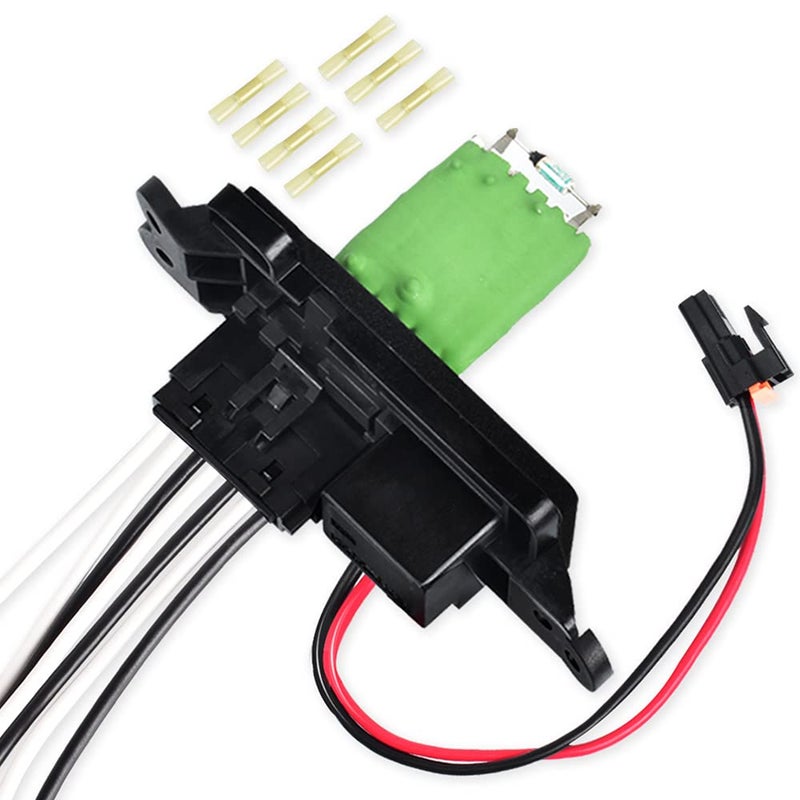 FAERSI 89019088 HVAC Blower Motor Resistor Kit with Harness Compatible with 20032006 Chevy Silverado Tahoe Avalanche Suburban GMC Sierra Yukon Cadillac Escalade Replaces 973405 1581086 22807123