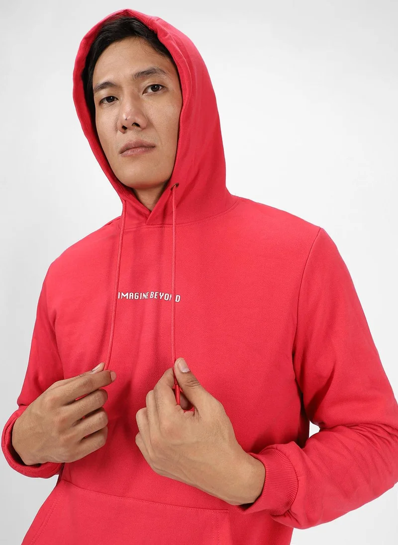 Urbano Fashion  Urbano Fashion Men's Maroon Cotton Graphic Print Hooded Neck Sweatshirt for Men | Best Price UAE