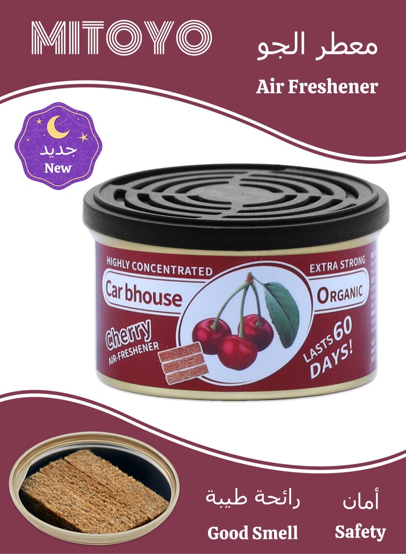 MITOYO Air Freshener - Cherry - Odor Eliminator - Solid Wood Block Aromatherapy - Contains Essential Oil Ingredients - Scent Freshener - For Closet, Bathroom, Car, Living Room, Office, Pet Area  - Image 1