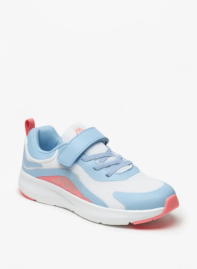 Kappa Girls' Textured Sports Shoes with Hook and Loop Closure