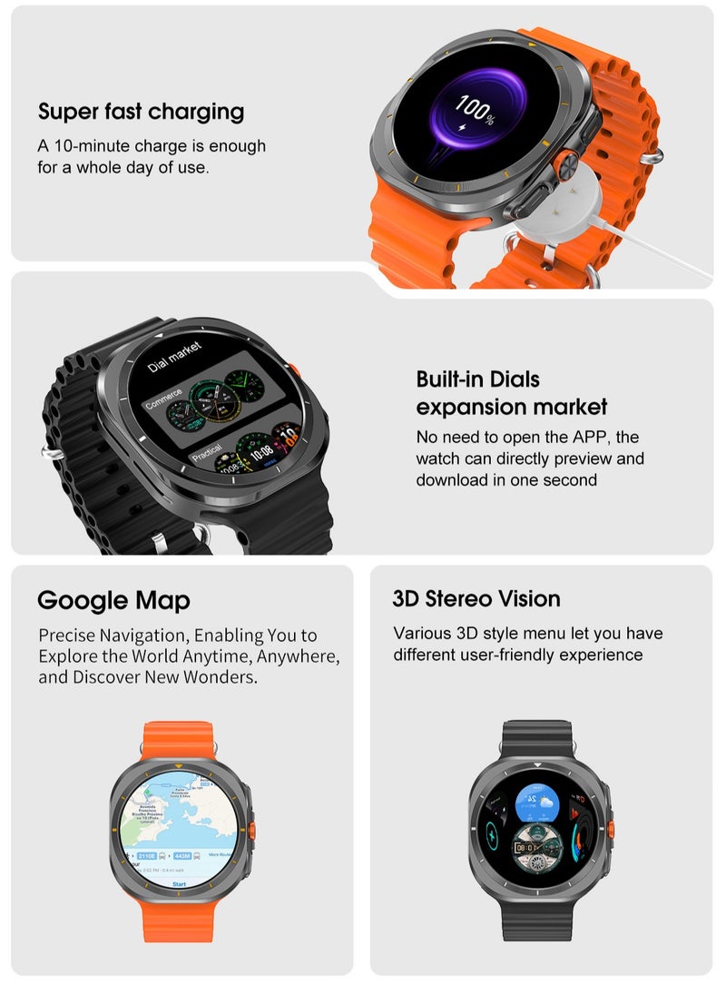 RollsTimi  - Bluetooth Smartwatch, Support AI Voice, Multiple Language Settings, Sports Health Monitoring, Multiple Sports Modes, Universal For IOS And Android Systems, DT Watch Ultra Mini - Image 1