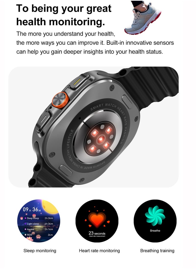 RollsTimi  - Bluetooth Smartwatch, Support AI Voice, Multiple Language Settings, Sports Health Monitoring, Multiple Sports Modes, Universal For IOS And Android Systems, DT Watch Ultra Mini - Image 1