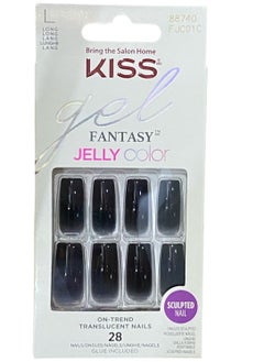 KISS gel Fantasy JEELY COLOR 28 Nails Size L FJC01C  - Image 1