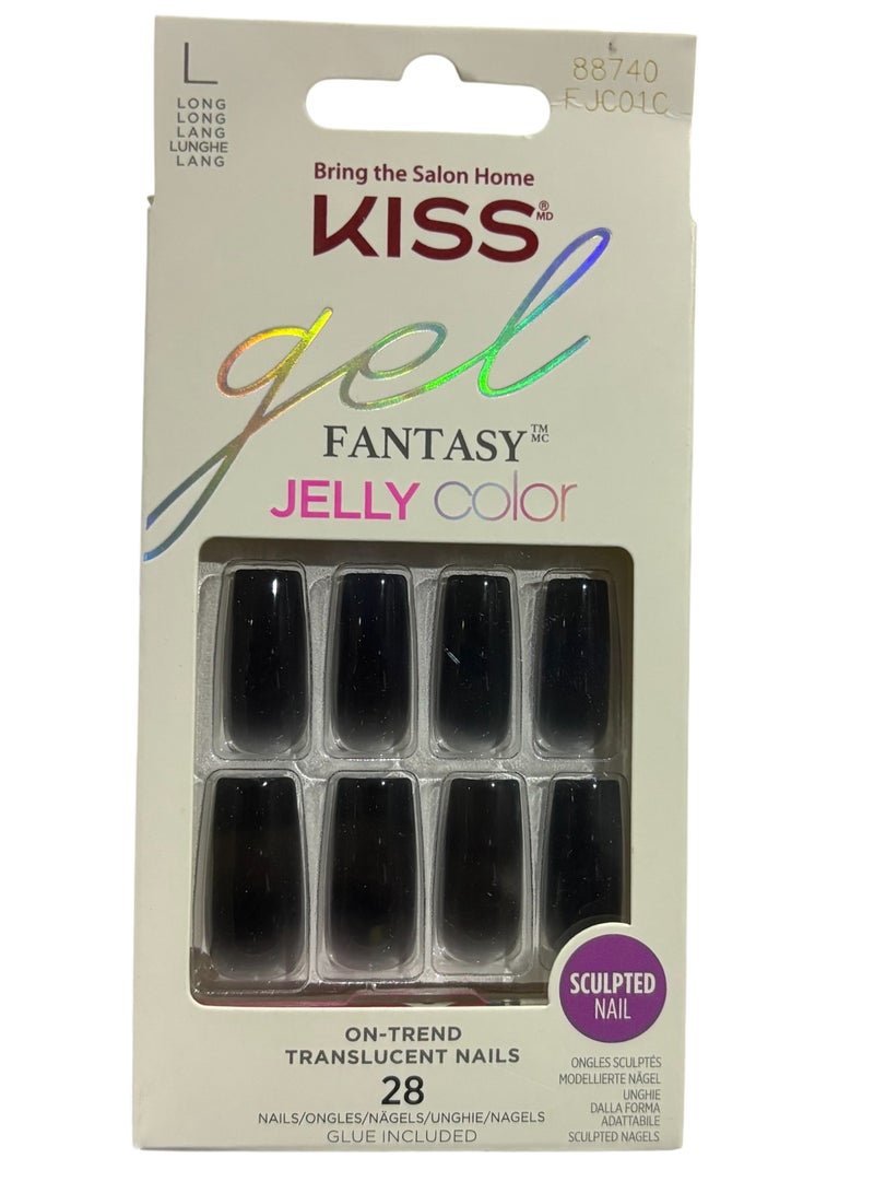 KISS gel Fantasy JEELY COLOR 28 Nails Size L FJC01C - Image 1