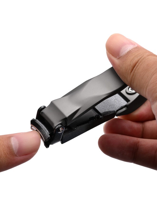 ROSSMANN Professional Nail Clipper – Black Stainless Steel Heavy Duty Cutter for Thick Nails, Manicure & Pedicure Tool - Image 3