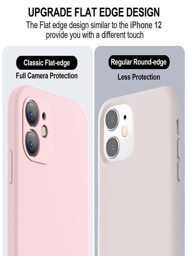 Vooii Compatible with iPhone 11 Case, Upgraded Liquid Silicone with [Flat Edges] [Camera Protection] [Soft Anti-Scratch Microfiber Lining] Phone Case for iPhone 11 6.1 inch - Chalk Pink - Image 3