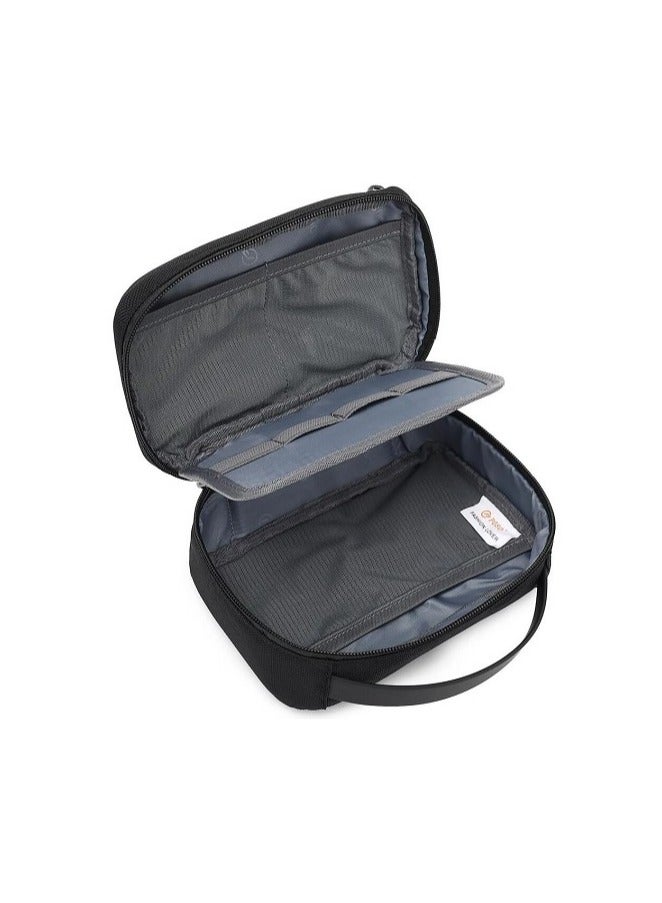 REBENUO Storage Bag with Charging Port, High Quality Travel Toiletry Kit, Perfect for Keeping Your Personal Items, BLACK | PS-829 - Image 3