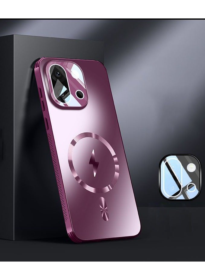 OnePlus Magnetic Protective Cover with Airbag Shockproof - Newest Frosted Design for OnePlus 13T, Full Lens Protection