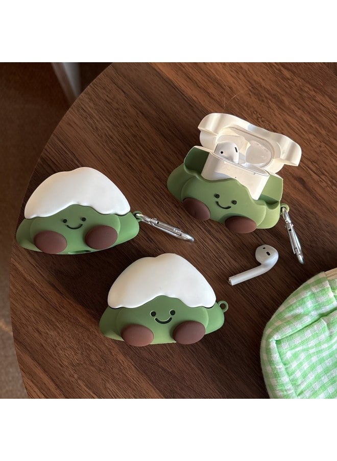 Generic - Jellycat Matcha Snow Mountain For Airpods4/3 Earphone Protective Case 2pro Second And Third Generation Creative Personality-Color:Jellycat Matcha Snow Mountain Headphone Cover Shell + Hook-Applicable Models:For Apple Airpods 4 - Image 1