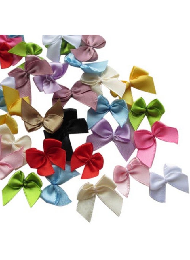 شينكو كرافت مجموعة من 60 قطعة من فيونكات شرائط الساتان الصغيرة من Chenkou Craft، مقاس 1 × 3/4 بوصة، زينة يدوية (مزيج) - Image 1