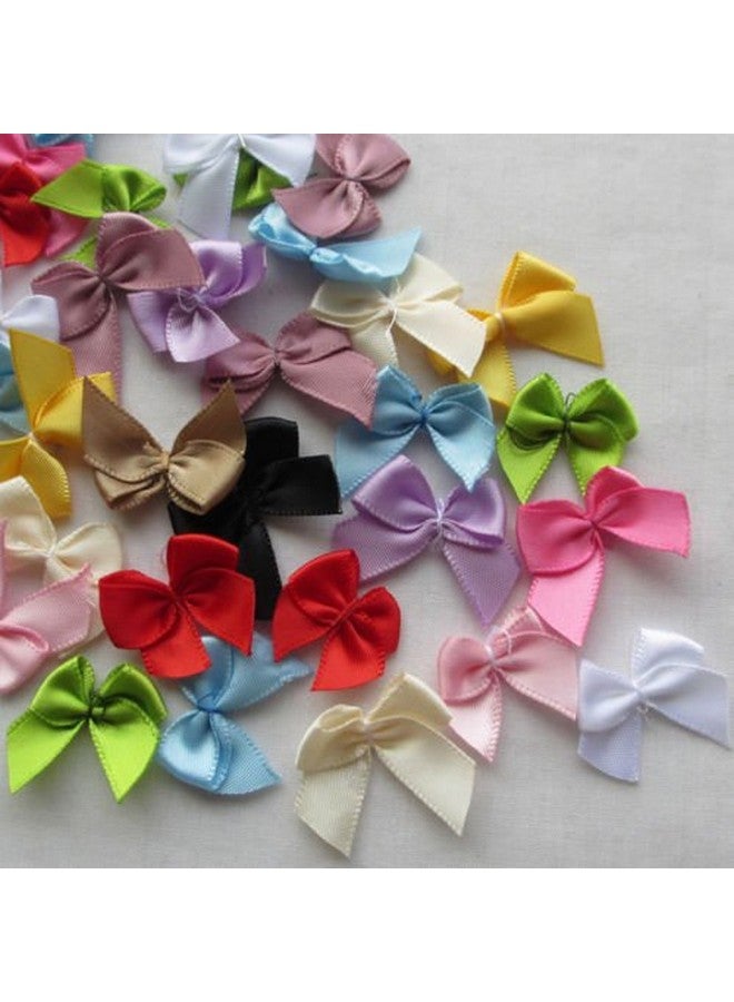 شينكو كرافت مجموعة من 60 قطعة من فيونكات شرائط الساتان الصغيرة من Chenkou Craft، مقاس 1 × 3/4 بوصة، زينة يدوية (مزيج) - Image 2