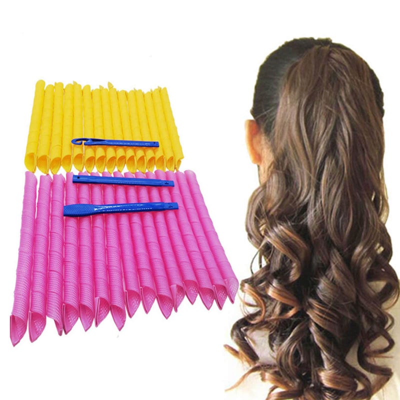 Orgrimmar 30PCS Magic Hair Curlers Curls Styling Kit, DIY No Heat for Extra Long (55 cm/ 21.65 inch) - Image 1