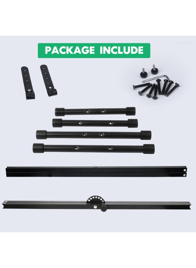 والالا حامل لوحة مفاتيح البيانو مزدوج X حامل لوحة مفاتيح شديد التحمل مع أحزمة قفل، يوفر أساسًا قويًا للغاية للوحات المفاتيح من 49 إلى 88 مفتاحًا، 7 ارتفاعات قابلة للتعديل - Image 5