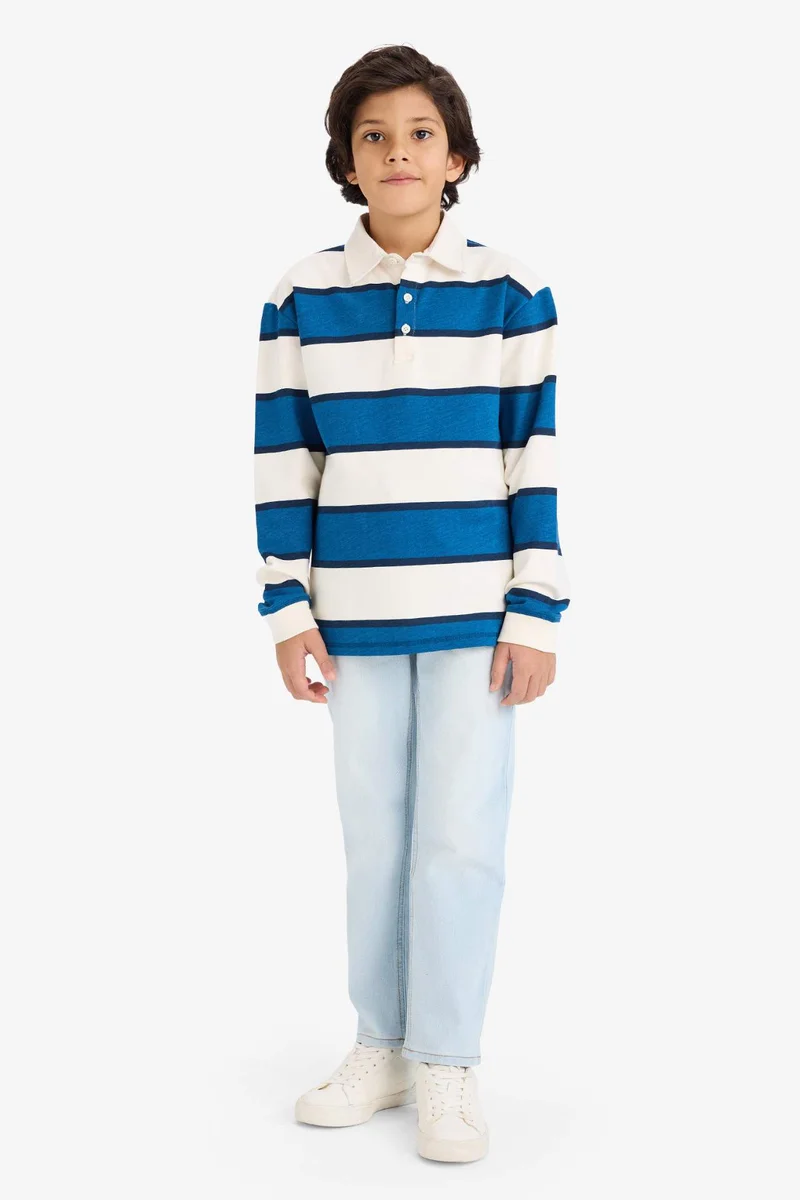 ديفاكتو Boy Color Block Polo T-Shirt