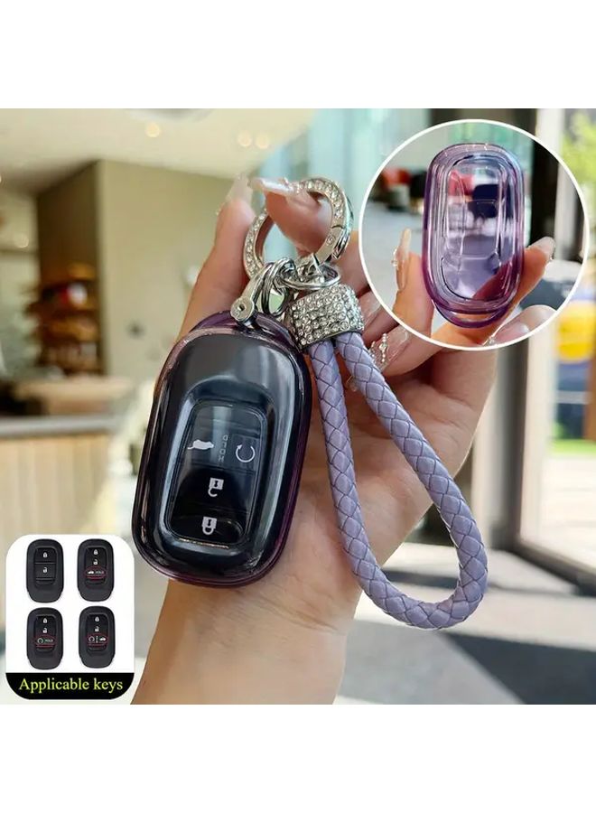 غطاء شفاف من TPU لمفاتيح سيارة هوندا سيفيك وأكورد وHR-V وCR-V 2022-2023 - Image 1