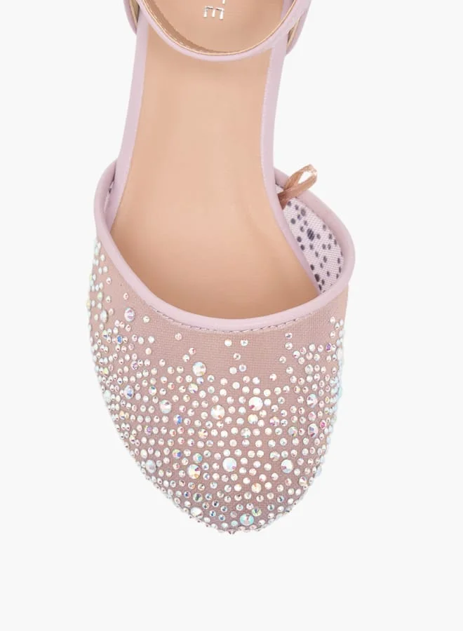 Celeste Girl's Embellished Shoes with Hook and Loop Closure