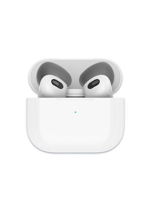 True Wireless Stereo Earbuds With Built-in Microphone & Touch Control, Lightweight & Wireless Charging Case, 3 Hours of Talk Time, White Color